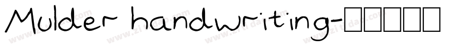 Mulder handwriting字体转换